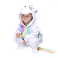 

Christmas Warm Children Costume Hot Selling Kigurumi Fashion Kids Pajamas unicorn Cartoon Flannel Boys Girls Onesie