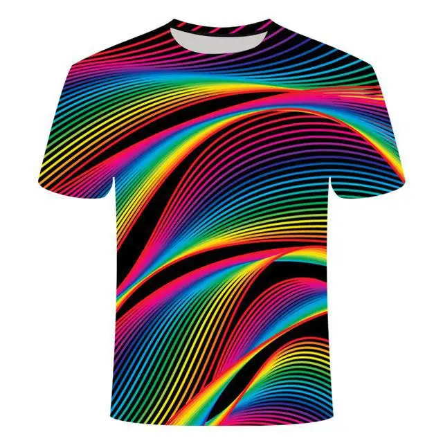 

Drop Ship 1 Piece Customized Men's 3D Print T-Shirt Personality Lightning T Shirt Short Sleeve Casual T Shirt Plus Size