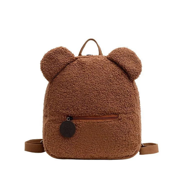 

Custom Plush Teddy Bear Backpack Toddler Cartoon Bookbags Kids School Backpack Bag Cute Children Schoolbag Mini Plush Backpack