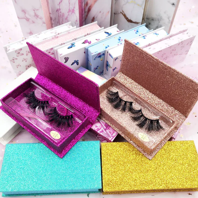 

Handmade 3d silk faux mink eyelashes 15mm 18mm 20mm 25mm faux mink eyelashes with lash packing boxes