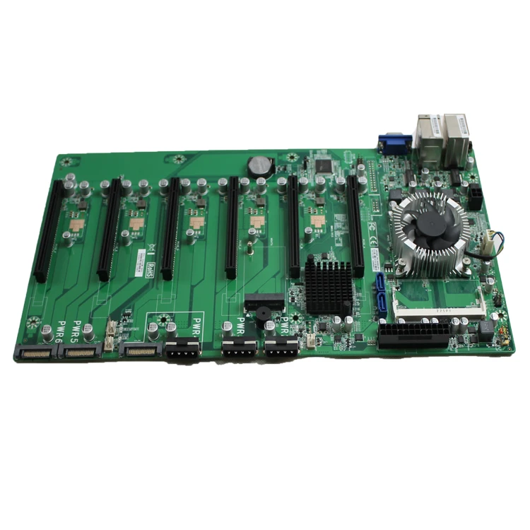 

Promotion ONDA DP1800 mining motherboard support 6GPUs with 64GB SSD/Celeroon G3900 CPU, Green