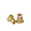 Precision metric M8 brass threaded insert injection nut