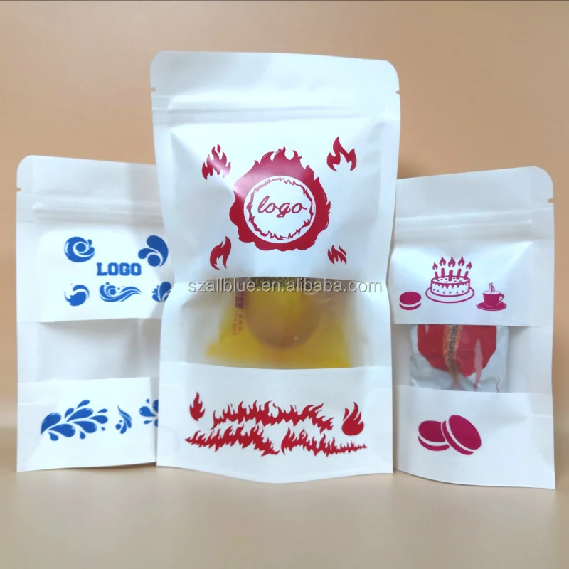 Custom Print Mylar Zip Bags Ziplock Cookie Bag Clear Front Smell Proof