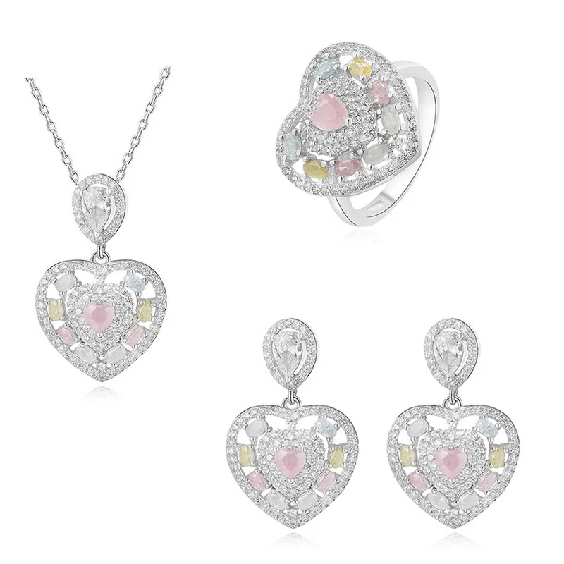 

Manufacturer Fashion 925 Sterling Silver Costume Heart Jewelry Set