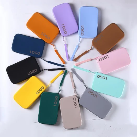 Silicone Storage Pouch Waterproof Zipper Closure Child's Bag Organizer Mom Bag Organizer Daily Toiletries Storage