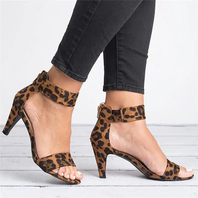 

Nanchang Auyan Woman High Heels Women's Sandals with Leopard print Thin Heels, Customized color