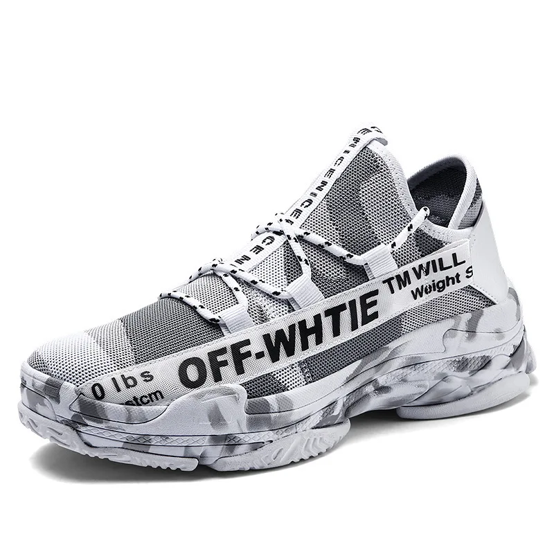 

Wholesale Custom Private Label Military Camouflage Style Men Designers Sports Sneakers, Black,white,yellow