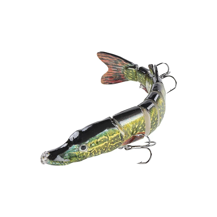 

15cm 26g 9-segement Swimbait Pike Wobblers Crankbait Fishing Lure Multi Jointed Hard Plastic ABS Lures, Lifelike colors, any color you want