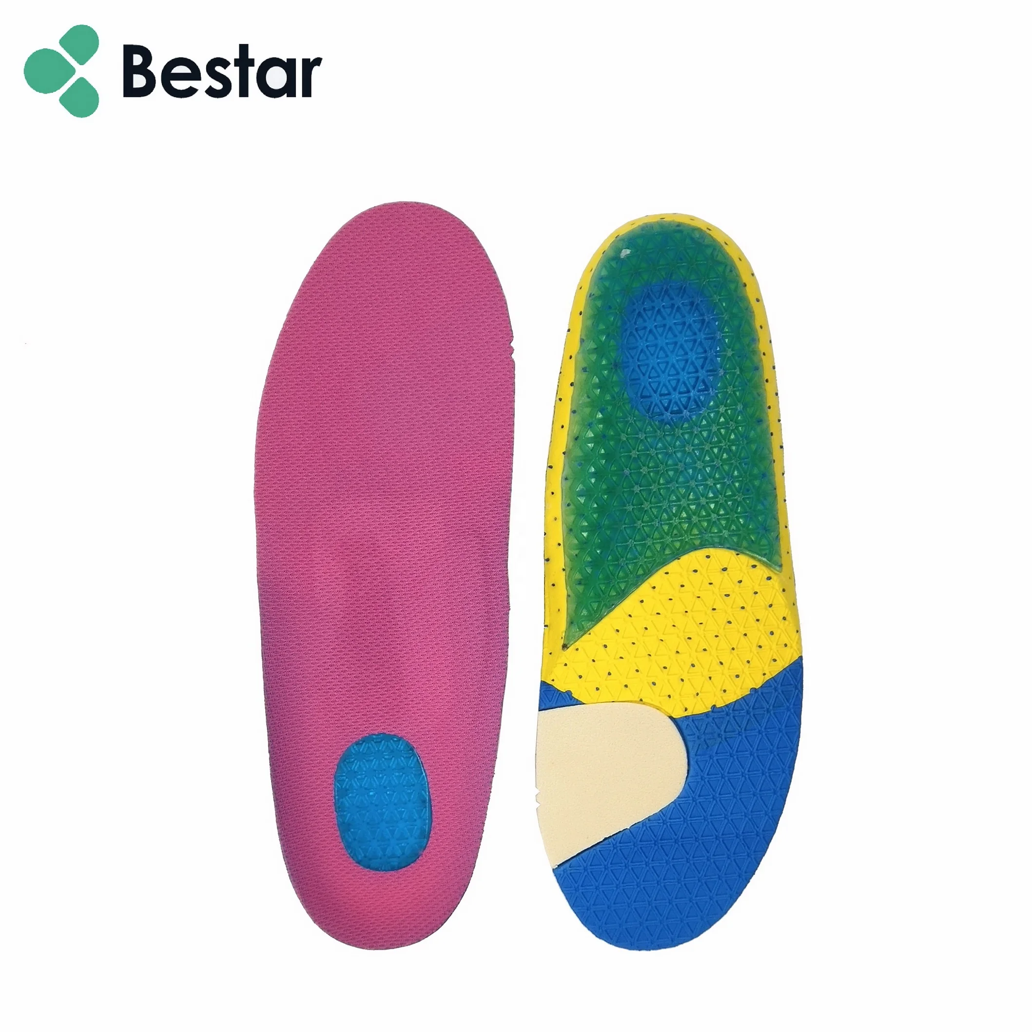 

foot pain relief comfortable cooling gel heel foot pads good shock absorption breathable eva sport insoles, As photo or customized