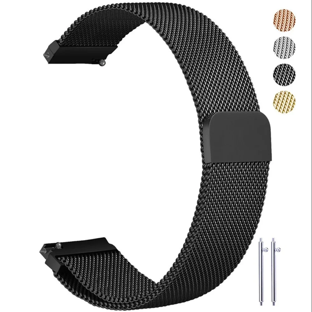 

2020 High Quality 20mm 22mm Milanese Loop Mesh Bracelet Watch Band Stainless Steel Strap for Galaxy Watch Band