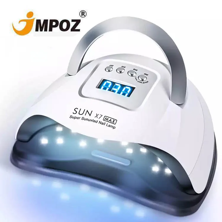 

180W SUN X7 MAX UV LED Lamp for Manicure Nail Lamps Nail Dryer for Curing UV Gel Varnish Nail Tools With Sensor LCD Display, White