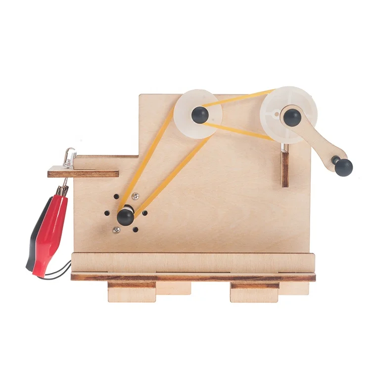 
DIY a Wooden Hand Generator Kit Educational Equipment for kids 