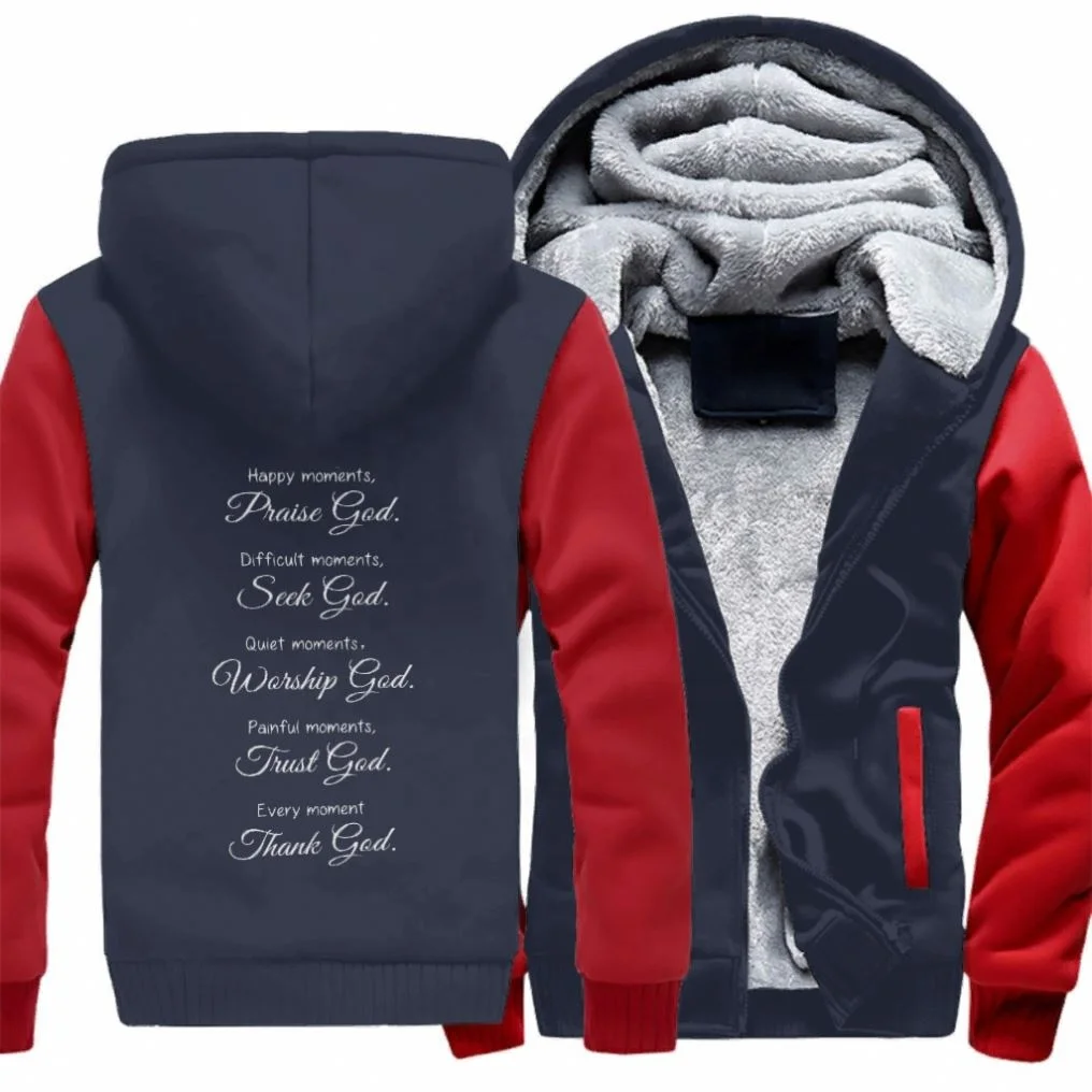 

Custom Printing Happy Moments Praise God Men's Hoodies Plain Sportswear