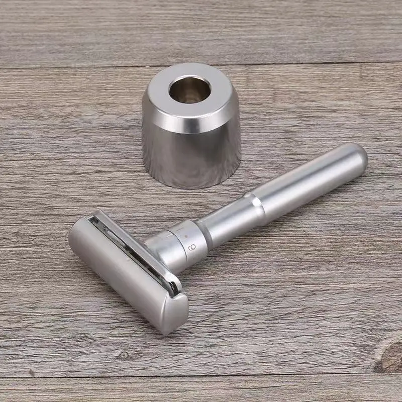 

Wholesale custom logo shaving razor blades double edge safety razor, Silver