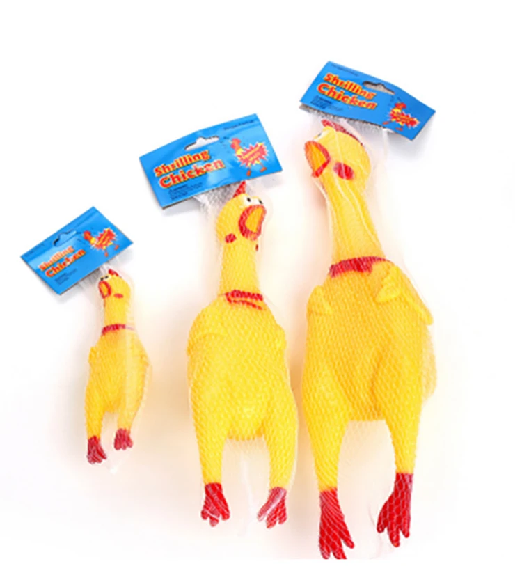 

High Quality Pet Squeak Toys Yellow Chicken Screaming Venting Creative Molar Dog Toy