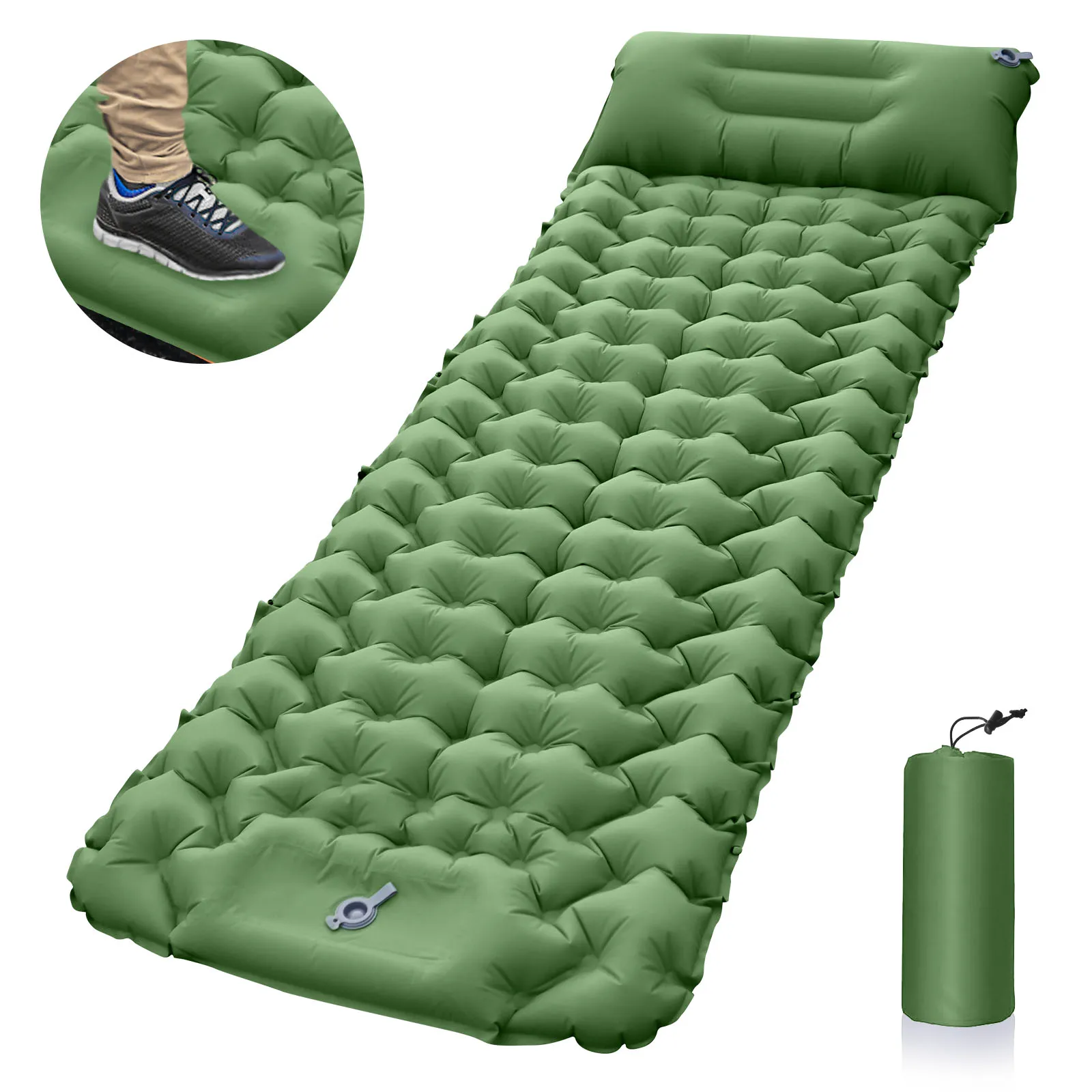 

High Quality Inflatable Sleeping Pad Camping Air Mattress Mats with Built -in Pump for Outdoor Camping, Multiple colour and accept customization