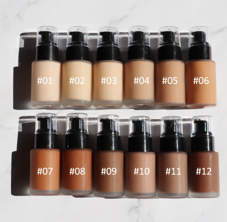 

Private Label Waterproof Natural Makeup 12 Color Liquid Moisturizer Foundation Liquid