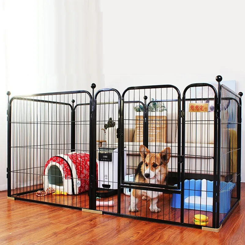 

Hot Sale Square Tube Dog Playpen Free Combination Indoor Pet House Dog Isolation Fence Dog Cage, As picture