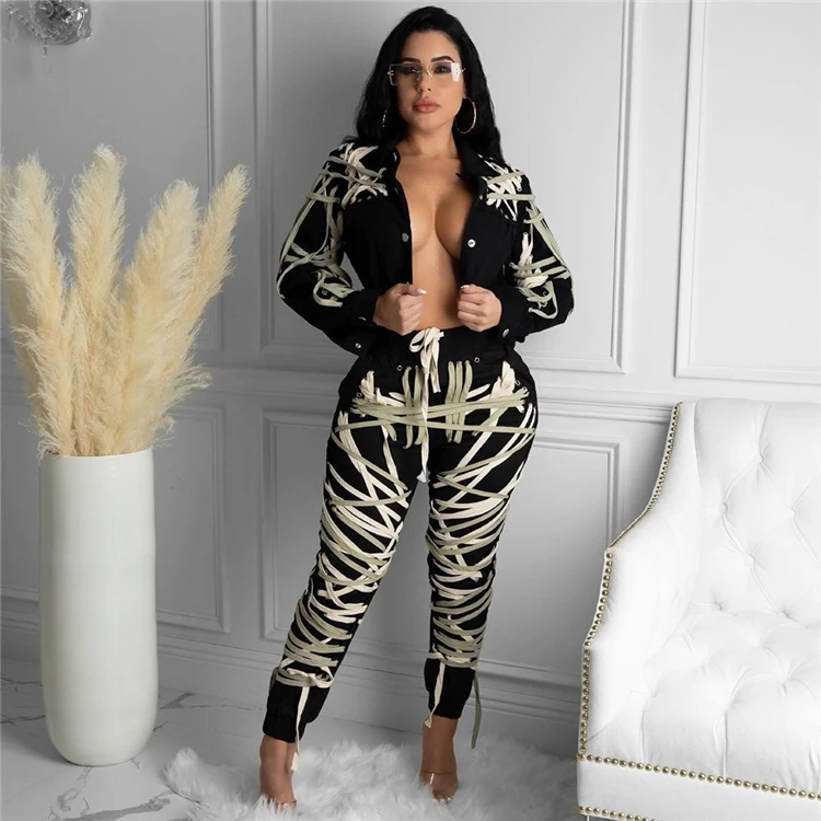 

EB-20121551 2021 spring women clothing bomber jacket women winter outfits with straps