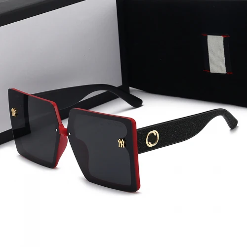 

2021 guvivi clear frame square branded metal frame oversized sunglasses