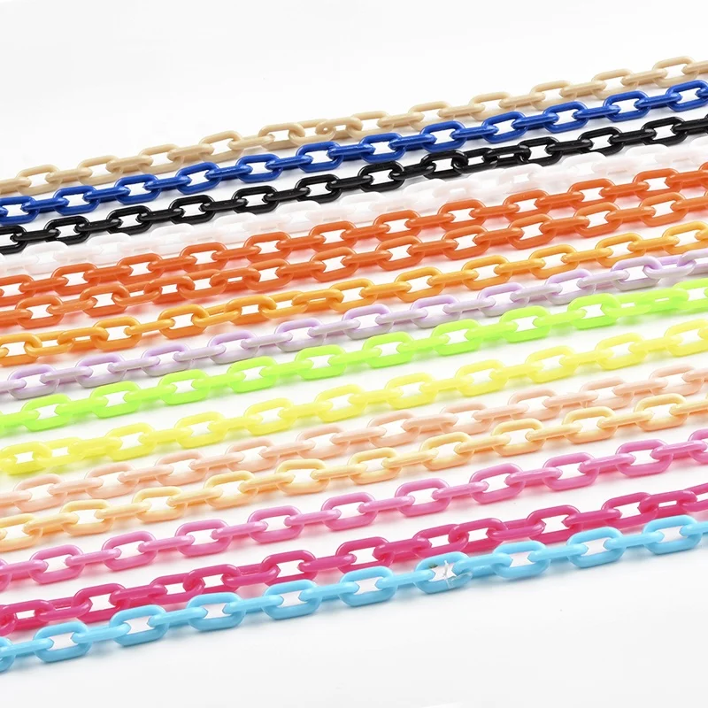 

Plastic acrylic Multi Color Acrylic Plastic Link Chain Row Chain Accessory Chain, Custom color