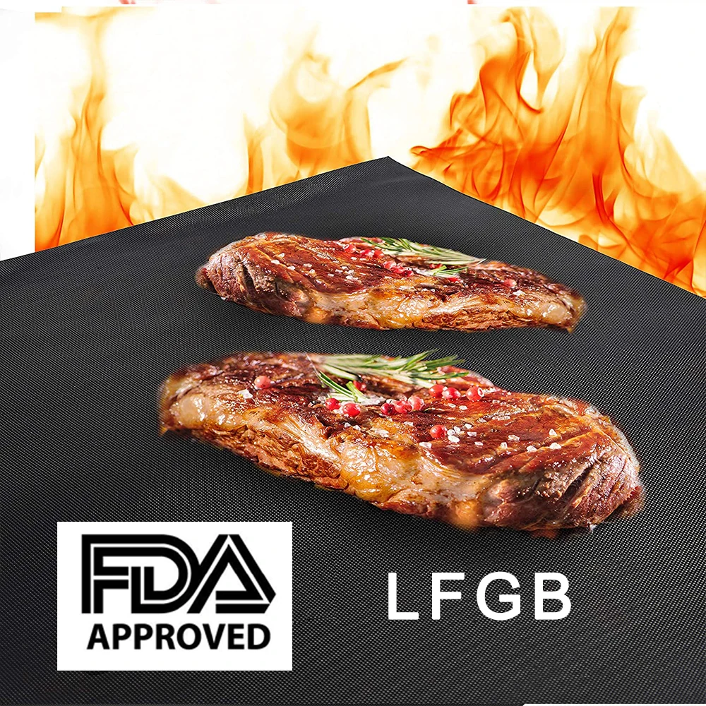 

Dongjian Outdoor Restaurant Barbecue BBQ grill Mat, Copper/ black/gold