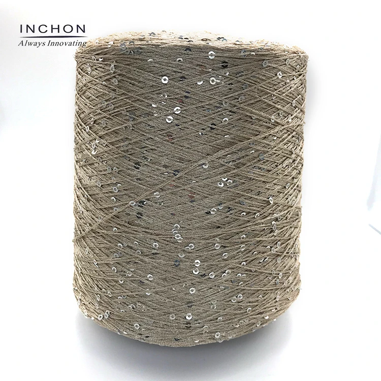 3mm 6mm cotton sequin yarn