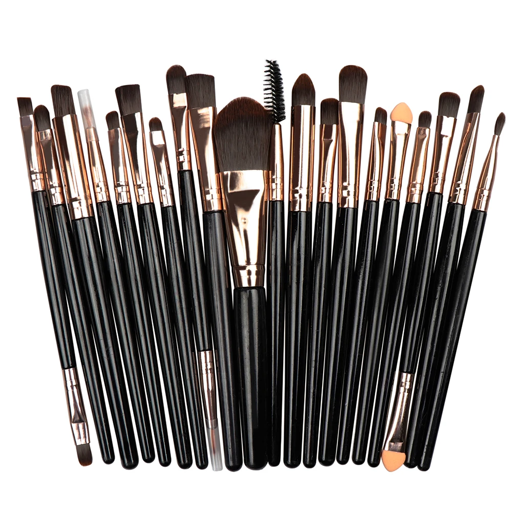 

XINYAN Professional 20 pcs Makeup Brush set brochas de maquillaje ojos fondation eyeliner eyelash makeup set kit for women, Golden or customized