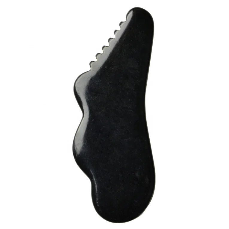 

100% Natural Black Jade Gua Sha Scraping Massage Tool for Facial and Body Anti-Aging Facial Slimming,