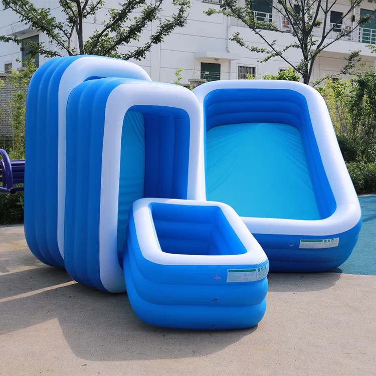 

Hot selling family children's inflatable swimming pool outdoor swimming pool, Blue