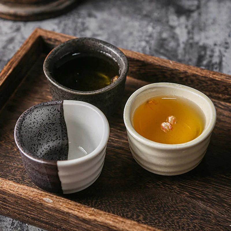 

Chinese Kung Fu Tea Cup Sets Japanese Style Ceramic Clay Tea Service Cup Ceramic Japanese-style sake wine set cup teacup
