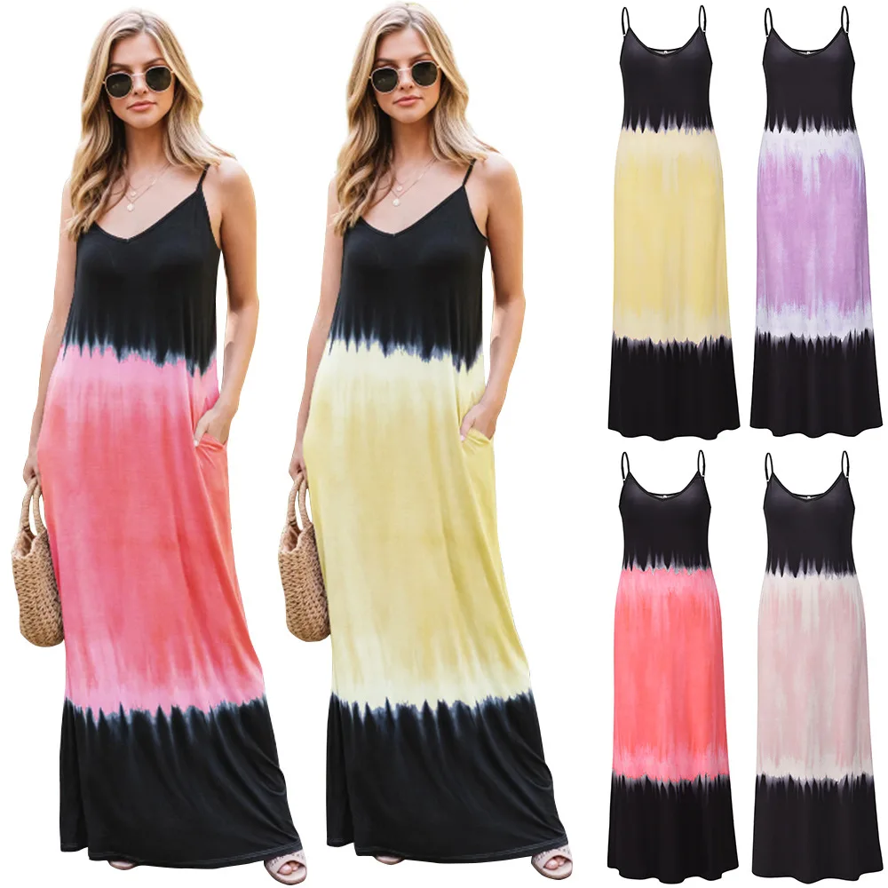 

Plus Size Dress Summer Long Dress 2021 New Tie-dye Dress, Picture color