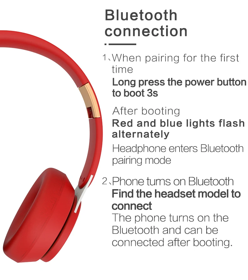 Bests Headband Earphones Wireless Music Stereo Earphone Wireless Blue Tooth Headset Noise Cancelling - ANKUX.COM