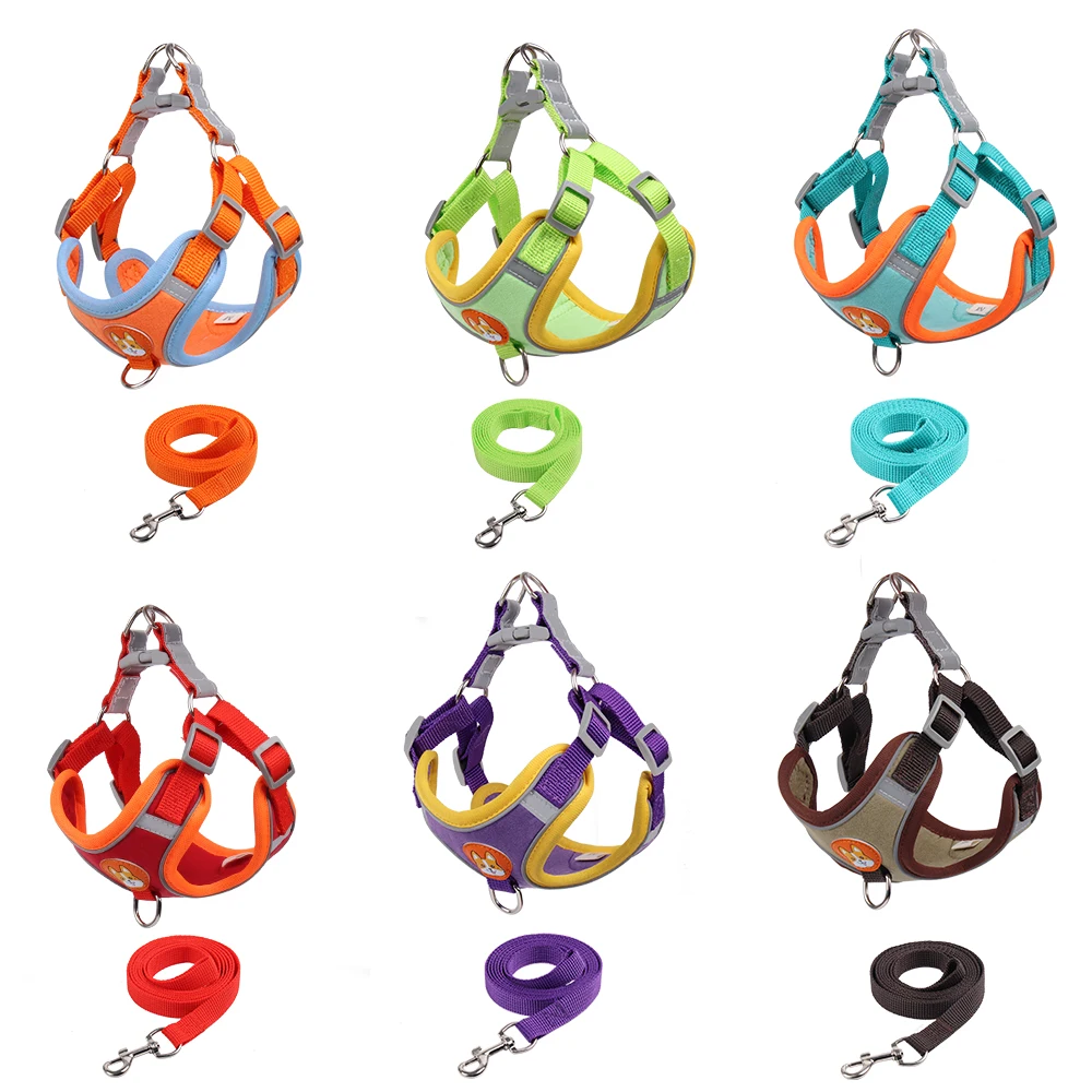 

Wholesale Durable Adjustable Reflective Pet Dog Harness leashes