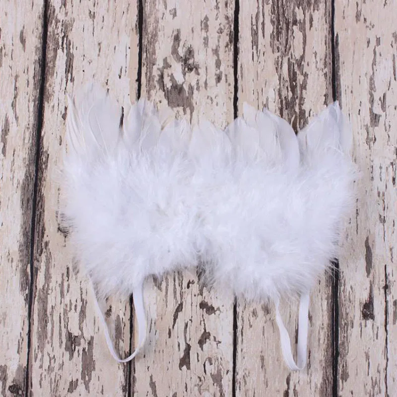 Newborn Baby Girl Boy Headband FEATHER WINGS PHOTO Photographie Prop Outfit 