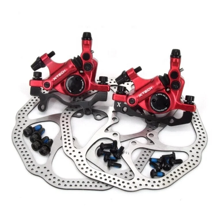 

Aluminium Double Braking Line Pulling Bicycle Brake Caliper Mechanical Mountain Bike MTB Disc Brake