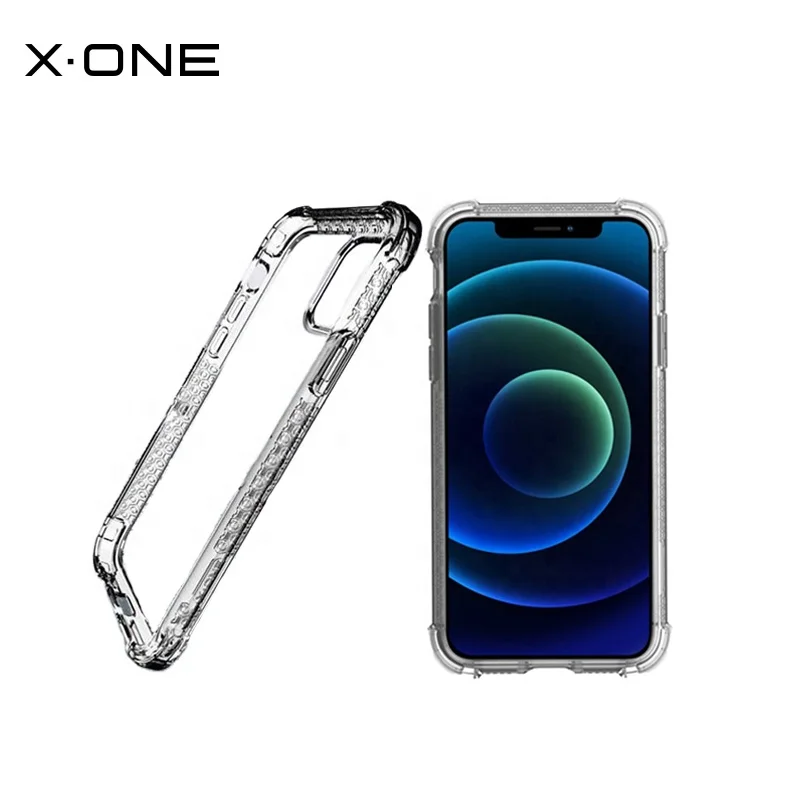 

X.ONE Anti-Shock Soft TPU Transparent Clear Phone Case Protect Cover Shockproof Soft Case For iPhone 12 11 X Series, Transparent clear,transparent black