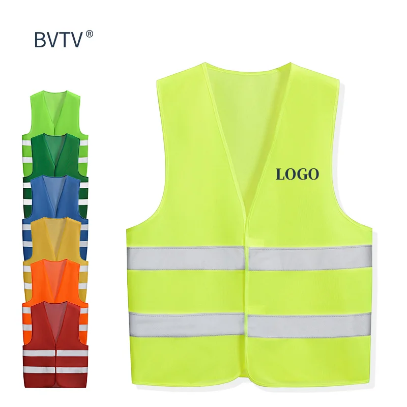 

Men Work Clothes Yellow Vest Wholesale Reflective Safety Vest Custom Logo