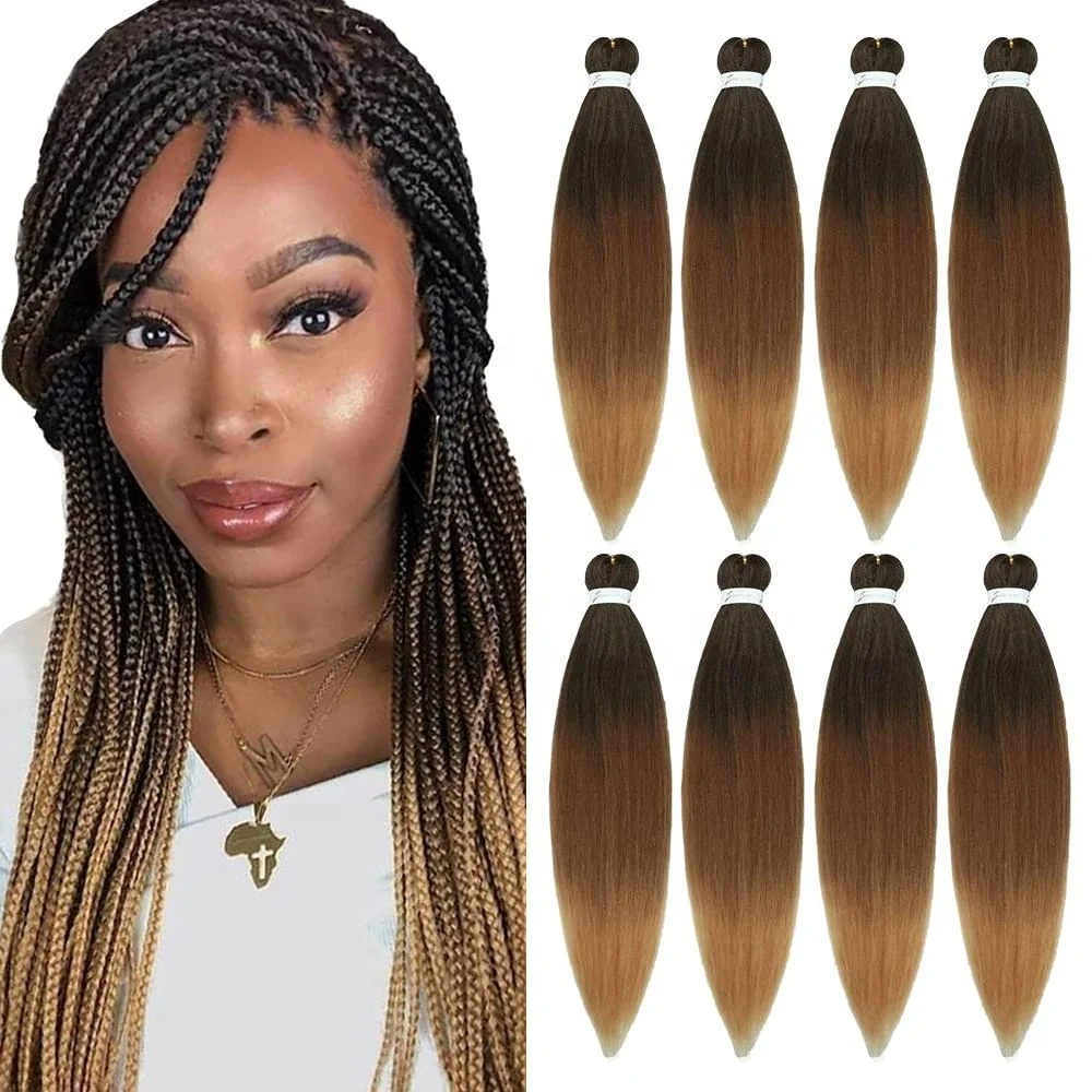 Wholesale 26Inch Pre-stretched Expression Braiding Hair Pre Stretch Pre-stretched Braiding Hair