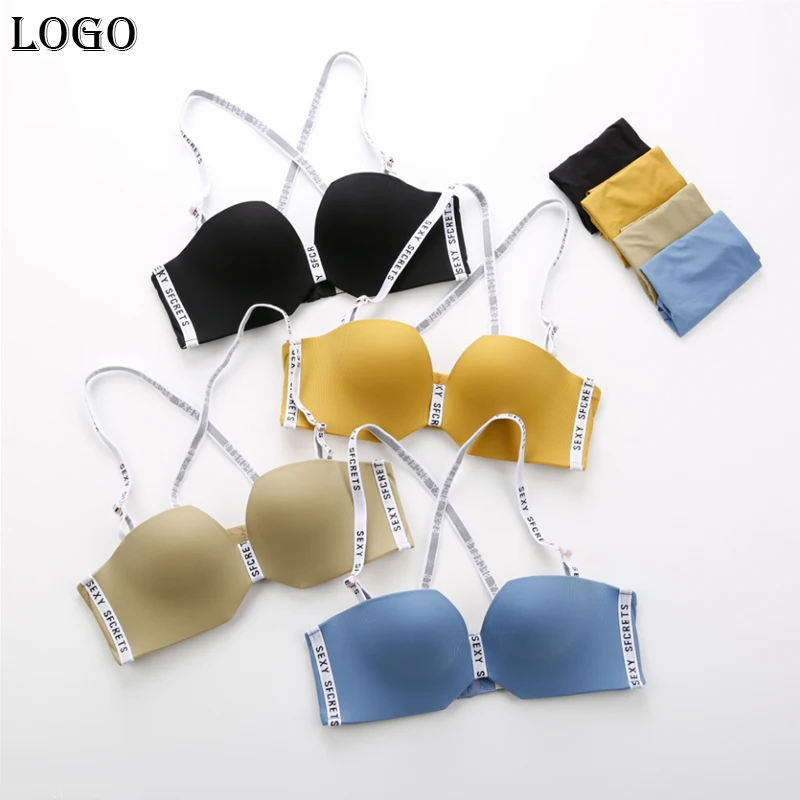 

Women seamless letter printed sexy first bra for teen girls, As the pictures show