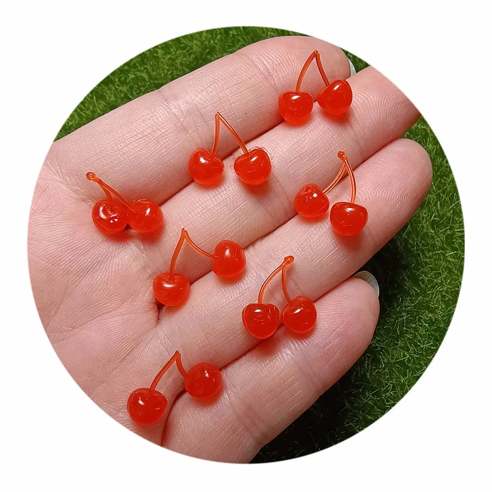 Simulation Mixed Blueberry Cherry Mulberry Fruits Artificial Model Decor Play Accessories Shaker Slime Filling Charms