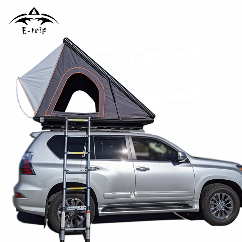 

Aluminum Hard Shell Canvas Roof Top Tent triangle tent for camping