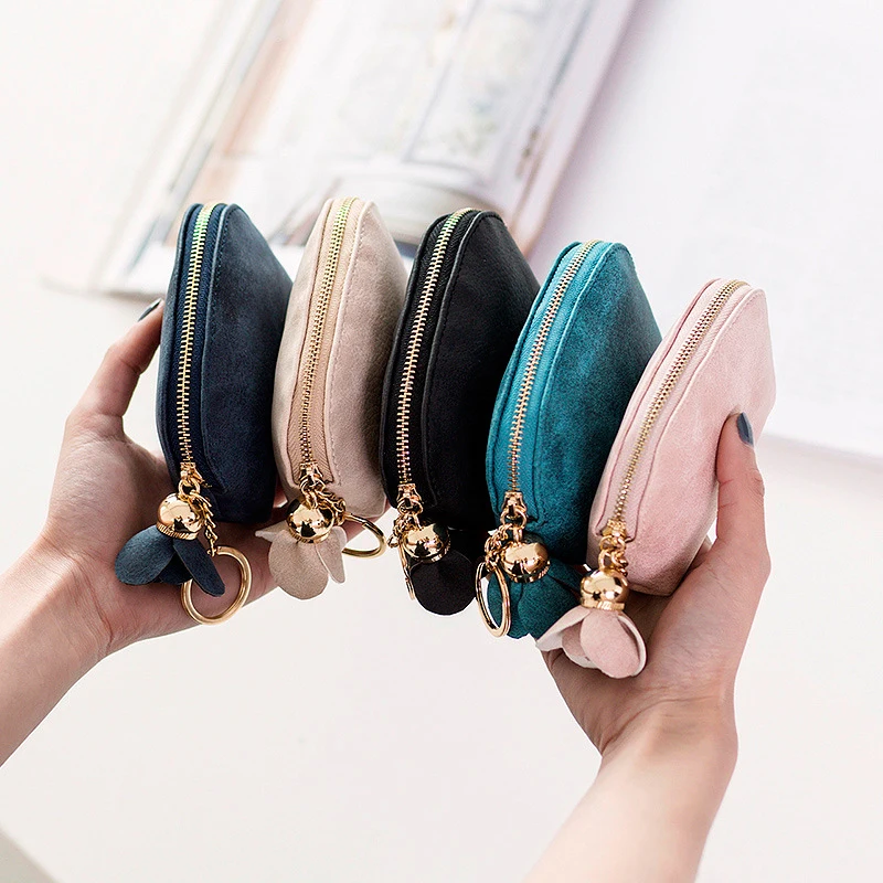

Cute Student Korean Coin Purse Female Short Card Bag Mini Fresh Clutch Wallet