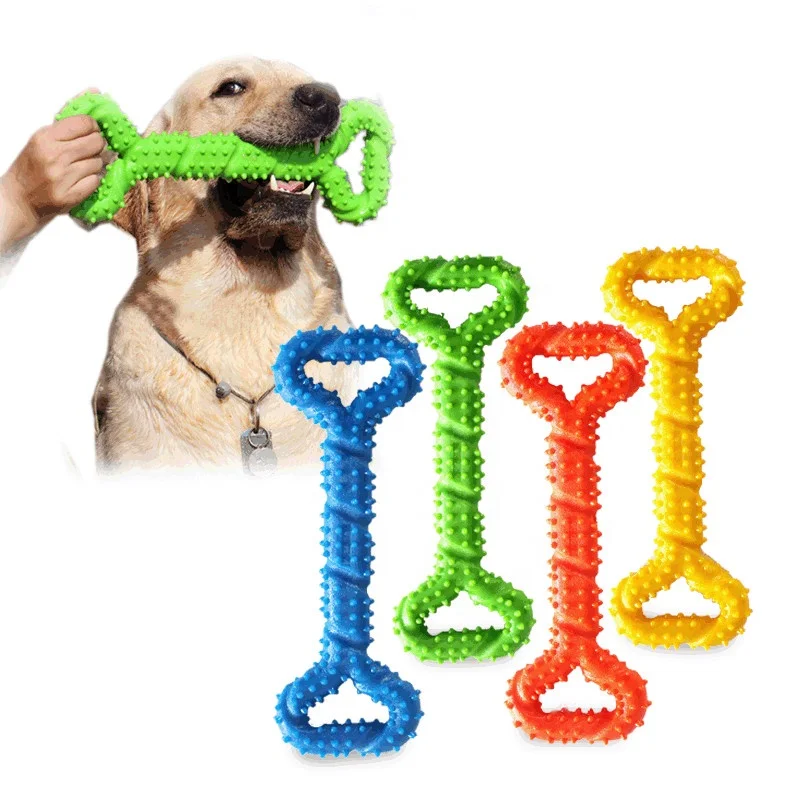 

Pull Ring Bone Dog Toy Pet Molar Bite-resistant Stick Spiked Toy Dog Interactive Toy, Picture showed