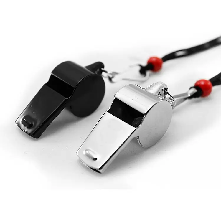 

3D MAX Extra Loud Whistle with Lanyard Metal Sports Whistle Stainless Steel Whistle for referees, Sliver/gold