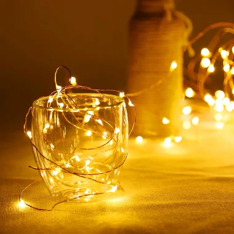 12M  120 LED Custom Made High Quality Battery Operated Mini Copper Wire LED Fairy String Lights