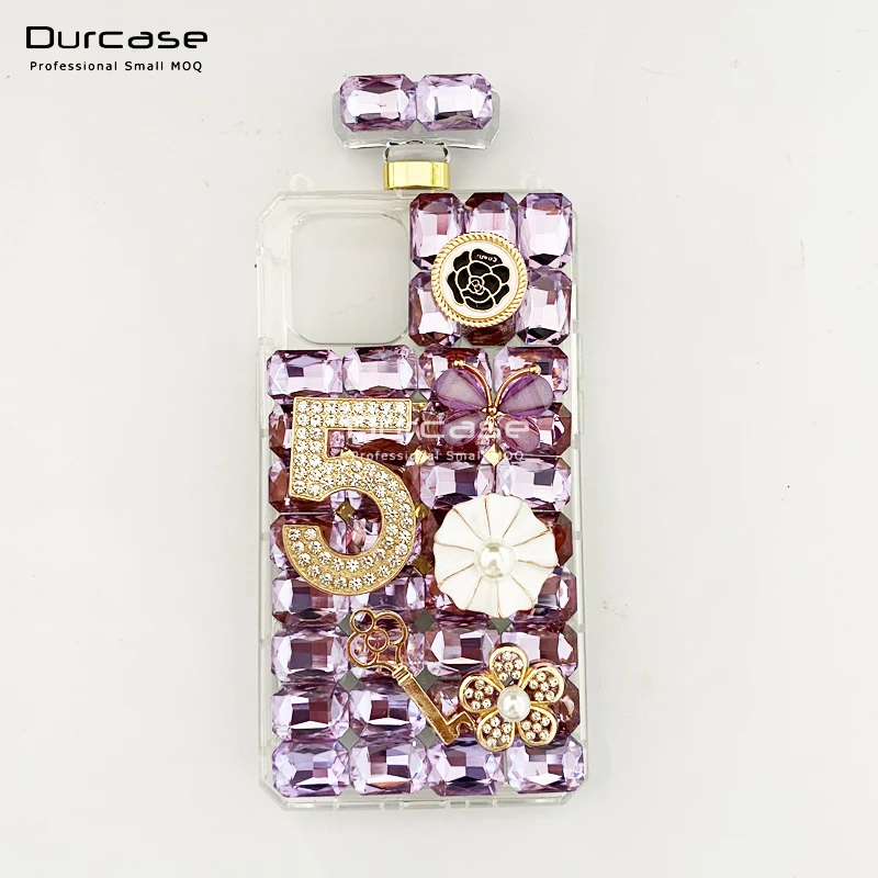 

High Quality Luxury Bling Diamond Rhinestone Crystal Perfume Bottle Phone Case For iPhone 11 12 Pro Max fashion design, Silver,pink,gold,black