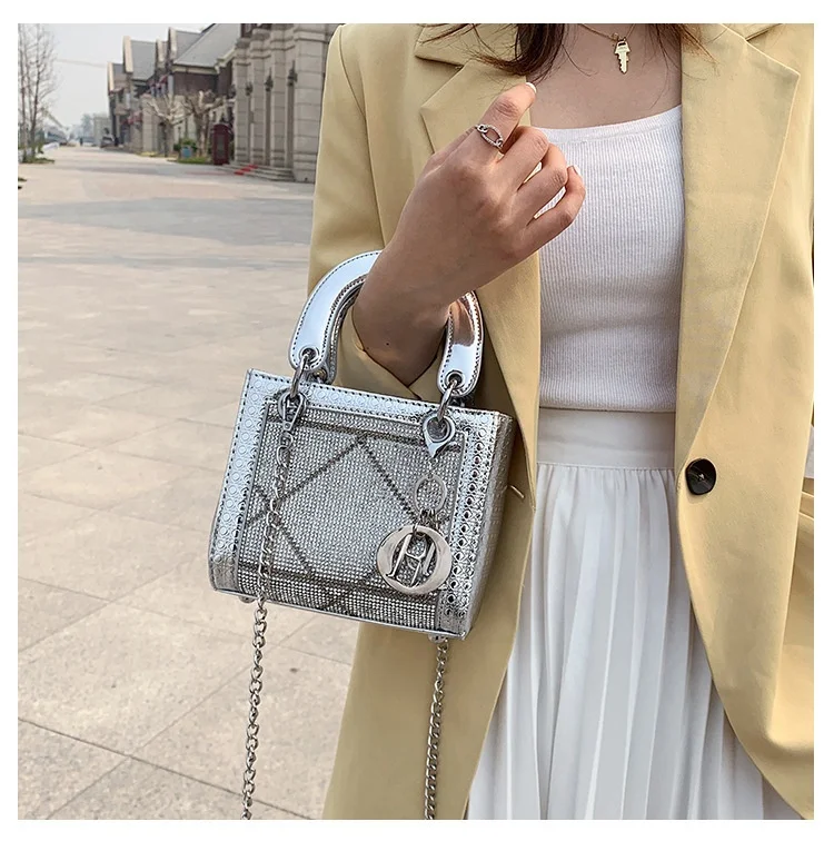 

Luxury Designer Hand Bags Ladies Purse And Pu Leather Messenger Bag Diamond Handbags For Women