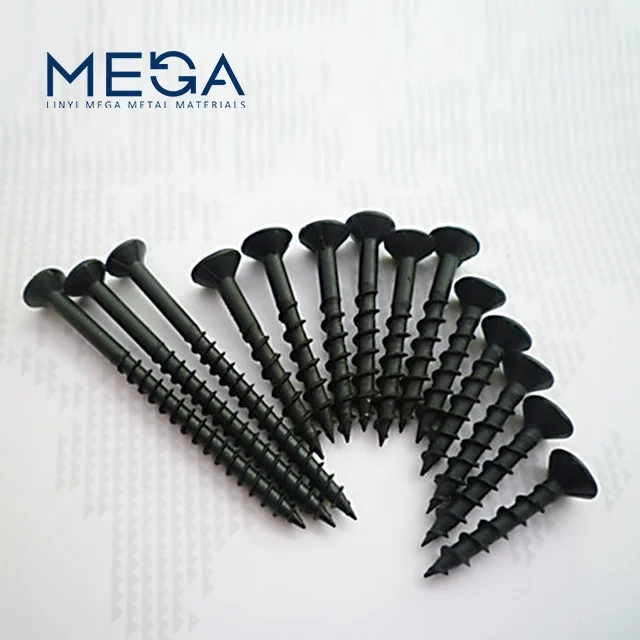 
hot sale taiwan quality gypsum screws black phosphated Dry wall screws fine thread self tapping drywall screw 