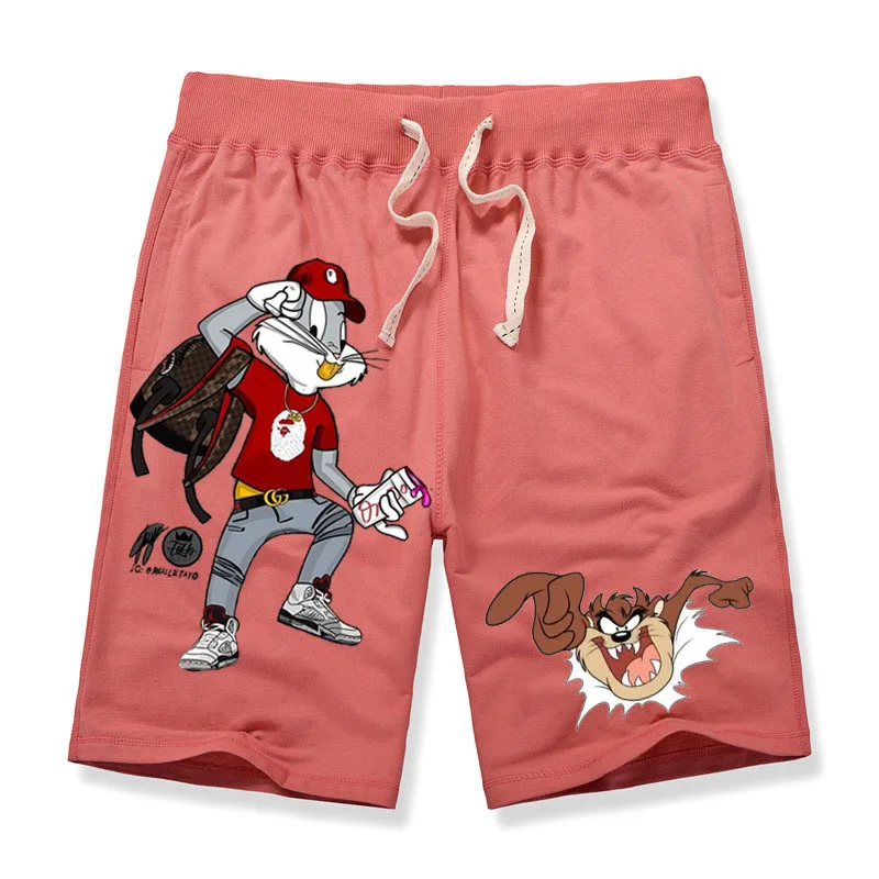 

Custom 100% Cotton Cartoons Comics Sweat Pants Outdoor Running Sports Fitness Short Sweatpants Loose Cartoon Shorts For Men, Picture